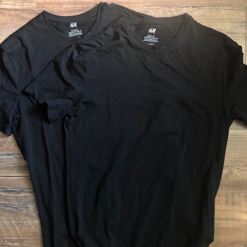 Two black tshirts from H&M